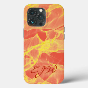 Tangerine Dream met Wispy Yellow Abstracte iPhone iPhone 13 Pro Hoesje