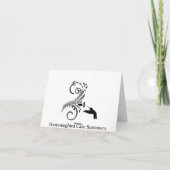 Tangerine et White Flouring Merci Note (Dos)