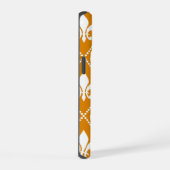 Tangerine Fleur de Lis avec monogramme (Côté droit)