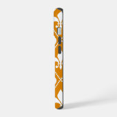 Tangerine Fleur de Lis avec monogramme (Côté gauche)