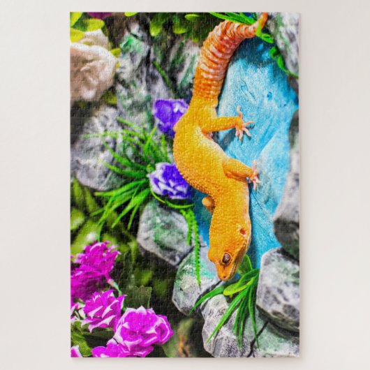 Tangerine Leopard Gecko Puzzle (Vertical)