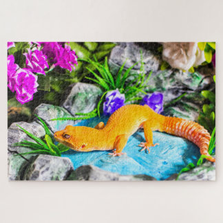 Tangerine Leopard Gecko Puzzle Legpuzzel