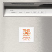 Tangerine Love Maze Save the Date Magnet (In Situ (Lave-vaisselle))