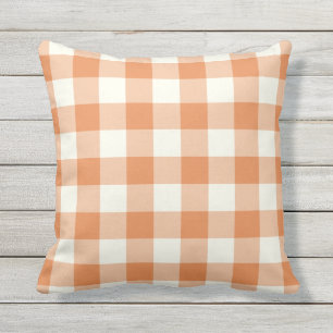 Tangerine Orange Coussins extérieurs - En vichy M