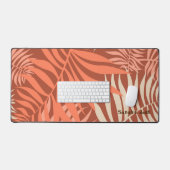 Tangerine Oranje bladeren Bureaumat (Keyboard & Muis)