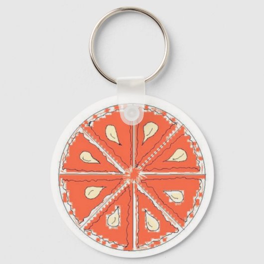 Tangerine Oranje slice Sleutelhanger (Voorkant)