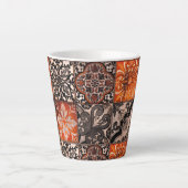 Tangerine Tegel Latte Mok (Voorkant)