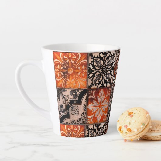 Tangerine Tegel Latte Mok (In situ)