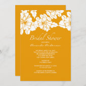 Tangerine tendance Invitation de Fêtes des mariées (Devant / Derrière)