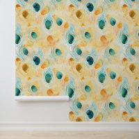 Tangerine Turquoise Abstracte Peacock