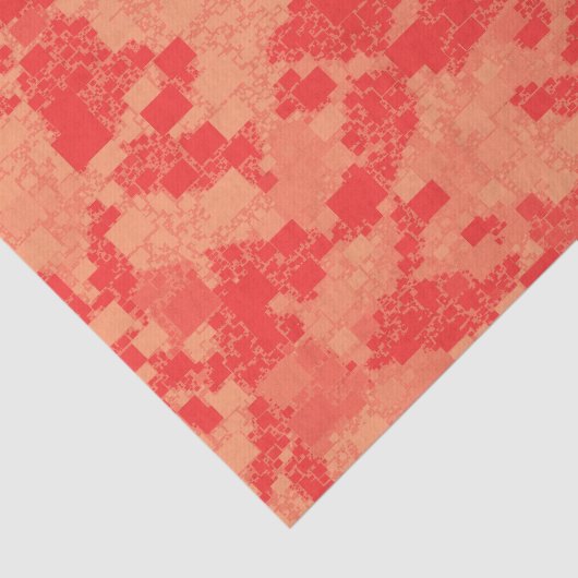 Tangerine Zeal-gekleed kunstontwerp Tissuepapier (Detail)