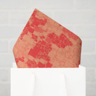 Tangerine Zeal-gekleed kunstontwerp Tissuepapier