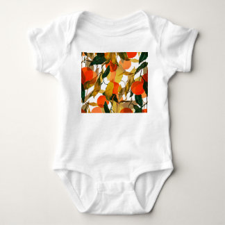 Tangerines boom: sappig naadloos patroon. romper