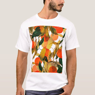 Tangerines boom: sappig naadloos patroon. t-shirt