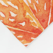 Tangerines Waterverf: Blauw Luxe Stof Fleece Deken (Hoek)