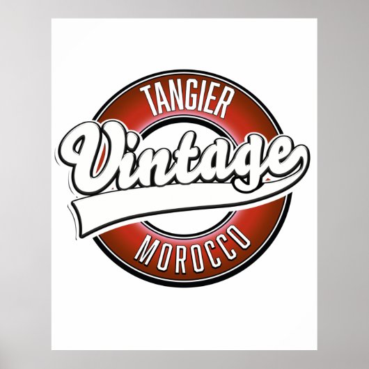 Tangier maroc vintage logo poster (Voorkant)