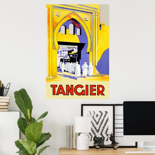 Tangier, Marokkaanse reisposter Poster (Thuiskantoor)