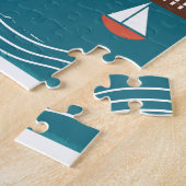 Tangier port marokko retro oude reisposter. legpuzzel (Zijkant)