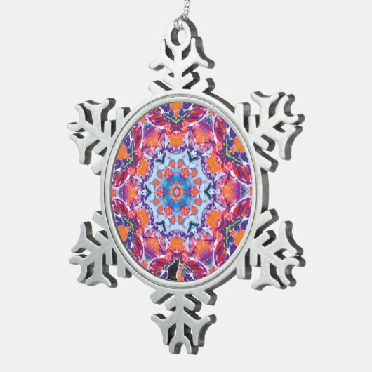 Tangiers Kaleidoscope Snowflake Ornament (Rechts)
