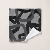 Tangle carré gris charbon noir (Gant de toilette)