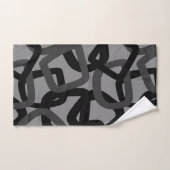 Tangle carré gris charbon noir (Serviette à main)