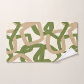 Tangle carré vert olive taupe chaud (Serviette à main)
