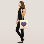 Tangled Blue Heart Canvas tas (Voorkant (model))