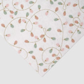 Tangled Coloured Christmas Lights White Christmas Tissuepapier (Detail)