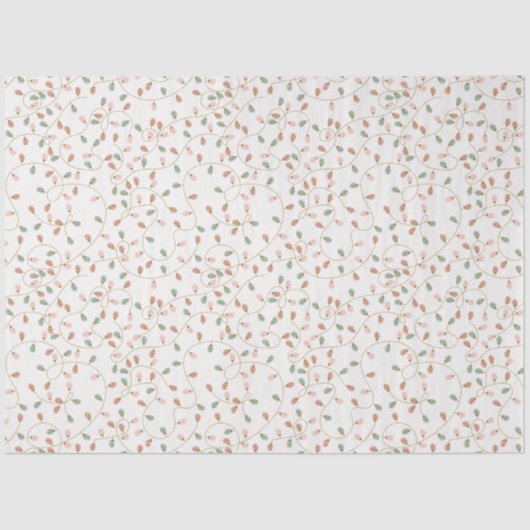 Tangled Coloured Christmas Lights White Christmas Tissuepapier (Voorkant)