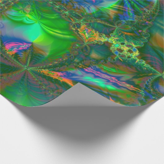 Tangled Destiny Psychedelic Fractal Cadeaupapier (Hoek)