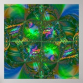 Tangled Destiny Psychedelic Fractal Poster (Voorkant)