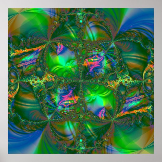 Tangled Destiny Psychedelic Fractal Poster (Voorkant)