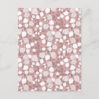 Tangled Foliage Canopy Botanicals Blush Roze Kunst Briefkaart
