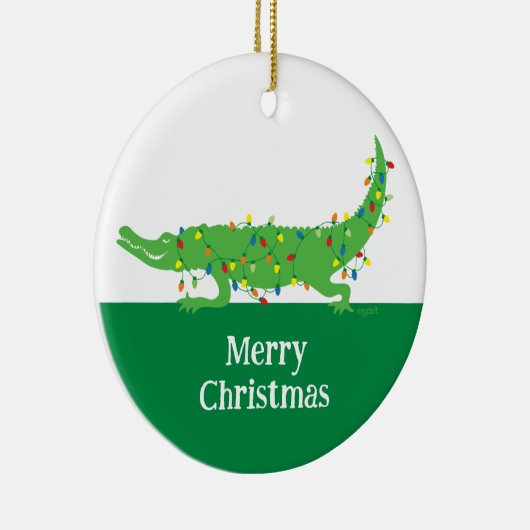 Tangled Lights Gator Ornament (Rechts)