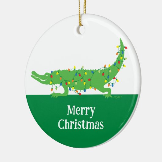 Tangled Lights Gator Ornament (Links)