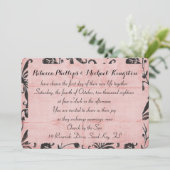 Tangled roze uitnodiging (Staand voorkant)