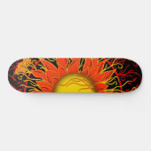 Tangled Sun, kleurrijke zon Abstracte kunst Skateboard (Horizontaal)