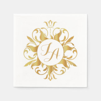 Tangled Sun Monogram Napkins Servet