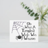 Tangled Web Spider Briefkaart (Staand voorkant)