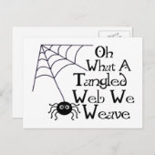 Tangled Web Spider Briefkaart (Voorkant / Achterkant)