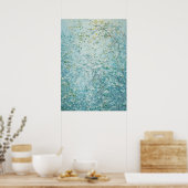 Tangles Branches met kleine witte bloemen Poster (Keuken)