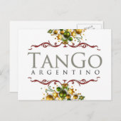 Tango argentin Carte de voeux (Devant / Derrière)