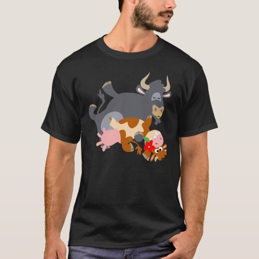 Tango! (cartoon stier en koe) T-shirt (Voorkant)