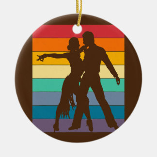 Tango Dance Instructor Distress  Retro Keramisch Ornament