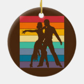 Tango Dance Instructor Distress  Retro Keramisch Ornament (Achterkant)