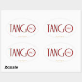Tango dance ovale sticker (Vel)