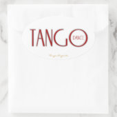 Tango dance ovale sticker (Tas)