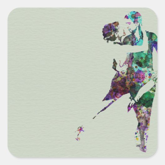 Tango Dance Vierkante Sticker (Voorkant)