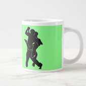 Tango Dancer Couple Mug - Vos Couleurs - Texte (Droite)