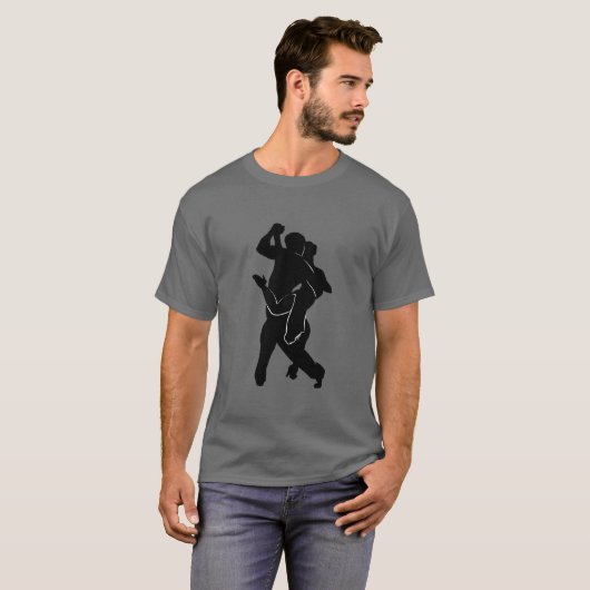 Tango Dancer Couple T-Shirt - Uw kleur (Voorkant volledig)